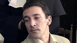 Retro Euro Threesome: Nun Takes Double Penetration & Cum in Mouth - Renato, Demi Blue, Cony Ferrara