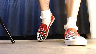Ruffled White Socks Vans Flame Sneakers Shoeplay