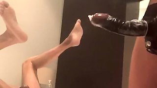 Chubby amateur wife toys and sucks and fucked