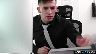 Trevor Brooks caught jerking off by his boss