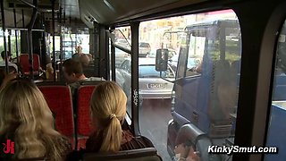 Public Bus Foot Worship and Assfuck Sex