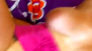 Horny colored hair chick fucks hard