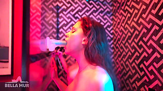 Wet games in the shower with Sofia Simens