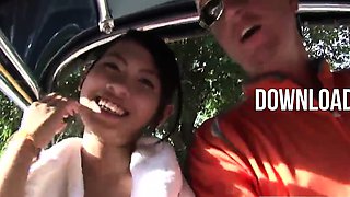 Tiny Thai teen picked up in a Tuk Tuk and fucked hard after