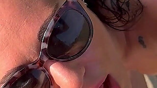 An Italian Couple Started Fucking Near a Nudist Beach and Put on a Show in Front of Voyeurs