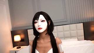 Masked girl, this is not ai, ai doll