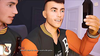 Busty gamer with big natural breasts dives into some adult visual storytelling