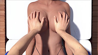 Stepmom Enjoys While Her Stepson Massaging Her Boobs And Ass