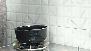 Indian Housewife Cook with Big Cock and Boyfriend Behind Sex