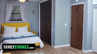 Familystrokes - crazy stepmother Crystal Rush and stepdaughter penelope woods share successful stud