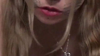 Sexy Kitten Swallows Gummy Bears!!