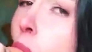 Amateur Girl Sucks Dildo with Homemade Passion