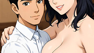 Stepmom Surrenders to Stepson's Hungry Kiss