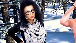 3D animated cartoon fun with Misskitty2k in a bikini