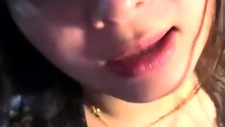 Close up teen foot worship