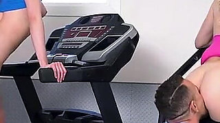 Pervy Stepdads Work Out Their Dicks by Stretching Their Hot Stepdaughters in the Gym