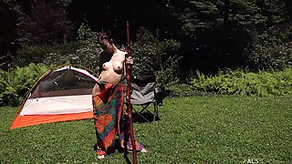 Bella Nova's Heat Fuels a Wild Outdoor POV Brunette Rush