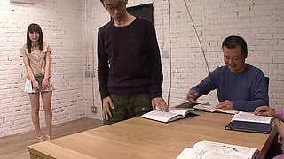 Japan's Hitomi takes a wild ride in an office orgie