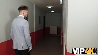Vip4k. being locked in the shower, Sexy Bride doesnt lose time and seduces random dude