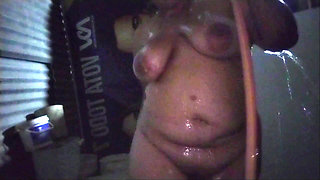 Delicious Girl in the Shower Caresses Her Tits and Pussy While Bathing That Rich Body