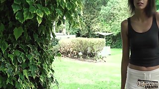 Bunny Love In Grandpa Fucks 18 Year Old Girl Moans With Pleasure And Swallows