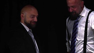 BDSM Auction Master Inspects Slave