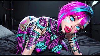 Cute Sexy Talk and Boobs, Ai Animation