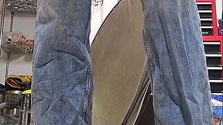 Pissing on Quilt, in Bin, in Jeans, in Panties on Floor - 3 Vids