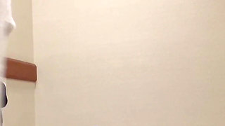 Mall Try on Flashing Showing to Her Client New Collections