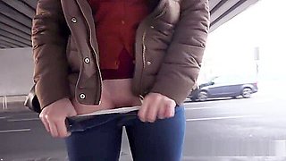 Spanish student 18+ Flashing Pussy Outdoor