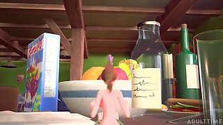 3DGSPOT - Lil' Trans Smashes With Massive Buxom Trans! FRENCH SUBTITLES! THREE DIMENSIONAL TOON PORNOGRAPHY!