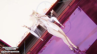 MMD Gokuraku Jodo - Ahri Sexy Japanese Dance League of Legends Hentai Uncensored 4K 60FPS