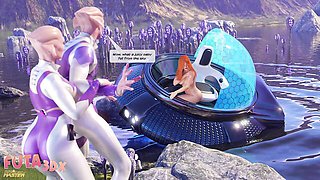 Lissome Alien's big cock scene