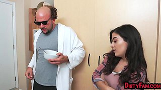 Stepfather seduces wild stepdaughter b4 she sucks dick