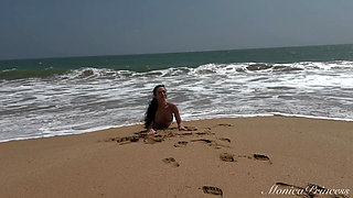 Topless on the Beach, Pussy Fingering, Outdoor Nudity