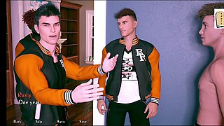 College blonde teen with a big ass navigates a steamy visual novel experience