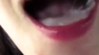 Car Blowjob and Cum Swallowing Caught on Cam