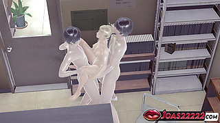 Marie Rose's Wild Encounter: Rule34 3D Hentai Animation - Standing Missionary Double Penetration, Cowgirl, and Doggystyle