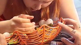 Cock in the candy bowl