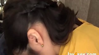 Hardcore suck off session with stunning Japanese chick Harumi Kurokawa and her creampie wishes - Amazing Asian porn!