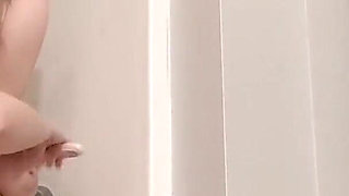 Full body shave in the bathroom