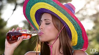 Bottle for her Butthole