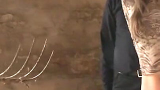 Dominating humiliating pussy bondage in the farm
