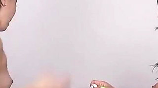 Japanese Stepsisters Avery and Kimmy Service White Stepdad with a Hardcore Threesome