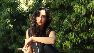 Nude teen cools herself down in the pool