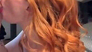 Redhead Teacher Bursts Out Laughing While Sucking His Small Cock