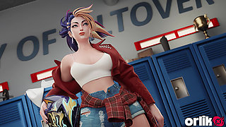 K/da Akali 3D - Anal Gangbang by Football Team - League of Legends Porn Animation