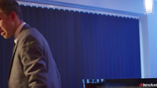 Danny D's Wild Feast in a Sultry Kitchen Scene