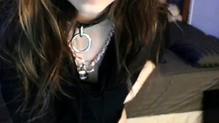 Webcam Girl Plays with Dildo Deep in Her Throat