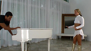 Horny Blonde Slut with Small Boobs Gets the Hardest Fuck with Facial Ending